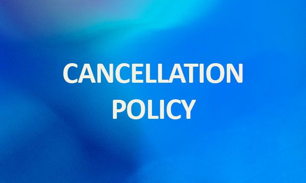 Text Image that says 'Cancellation Policy'