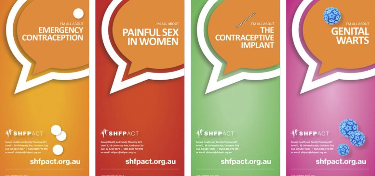An image for four Sexual Health Brochure Covers